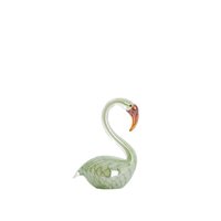 Ornament swan glas l12b7h17cm grn