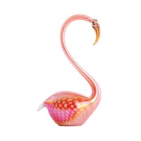 Ornament swan glas l17b9.5h29cm orn
