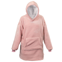 Oversized fleece hoodie oudroze