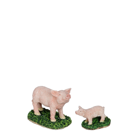 Pigs and piglets 2 stuks - l5xb3xh4cm