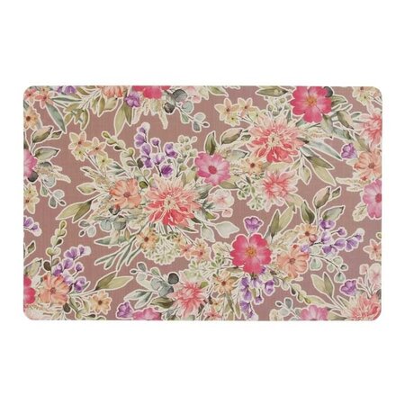 Placemat flowers 43.5x28.5cm taupe