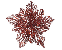 Poinsettiaclip plc d23.5h10cm rood