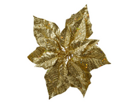 Poinsettiaclip plc d23h7cm goud