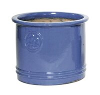 Pot bloem cylinder s d24h19cm blauw