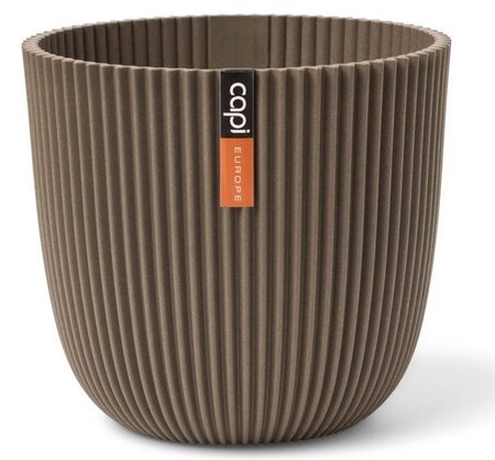 Pot bol groove d26h23 warm taupe