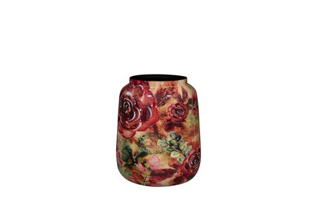 Pot d21h24cm rose rouge