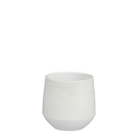 Pot evora d16h15cm off white