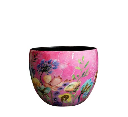 Pot fiesta d15h12cm fuchsia