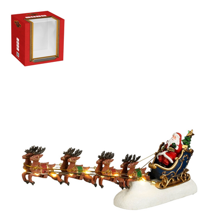 Santa sleigh battery operated - l34xb7xh15cm