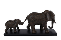 Sculptuur elephant brn l49b12h22cm