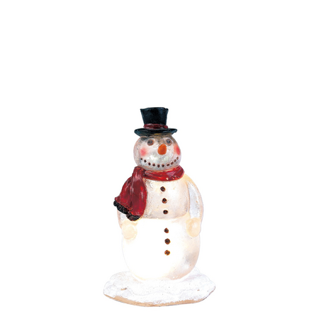 Snowman lighted battery operated - l4,5xw4,5xh8cm