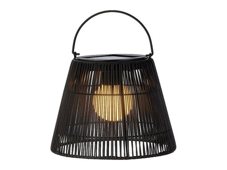 Solar lantaarn d28h22cm zwart