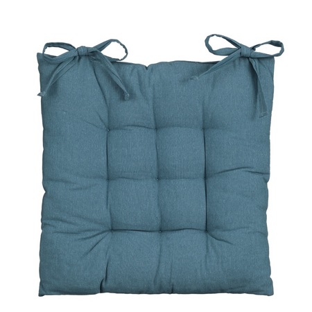 Stoelkussen paddy l46b46h7cm blauw