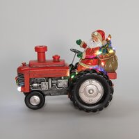 Tractor met kerstman 23x17cm - afbeelding 2