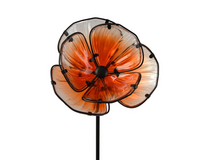 Tuinsteker glas l14b20h91cm oranje