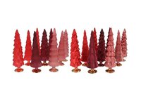 TWINKLE RED MIX GLASS TREE MATT ASS 9X25CM