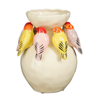 Vaas birdy d21h25cm wit