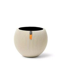 Vaas bol groove d12h10cm beige