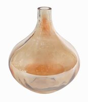 Vaas bregje glas 19x19x22cm bruin