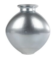 Vaas glas 24x10x26cm zilver