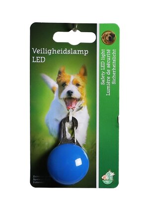 Veiligheidslamp led+clip blauw