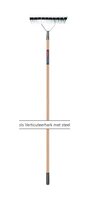 Verticuteerhark op wielen compleet met steel