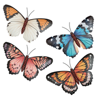 Wanddeco vlinder mtl 33.5x21cm a3