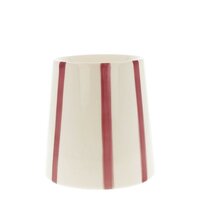 Waxbrander 11x11x11cm stripes red