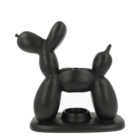 Waxbrander balloon dog zwart