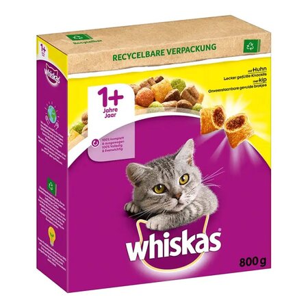 Whiskas droog adult kip 800gr