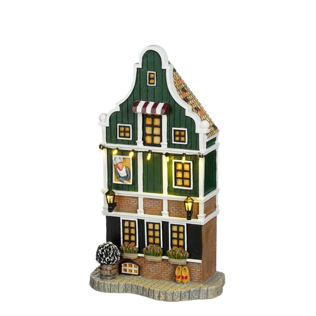 Zaanse schans facade battery operated - l15xb9xh27cm