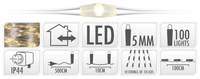 ZILVERDRAAD 100LED WW ADAPTER - afbeelding 3